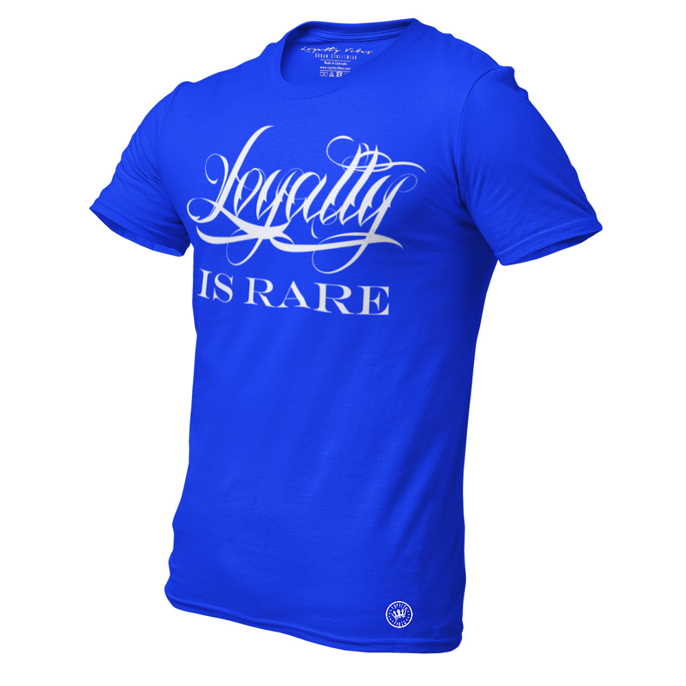 Loyalty Is Rare Men's Tee - Blue - Loyalty Vibes