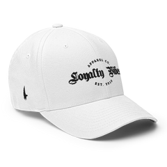 Razor Logo Fitted Hat White - Loyalty Vibes