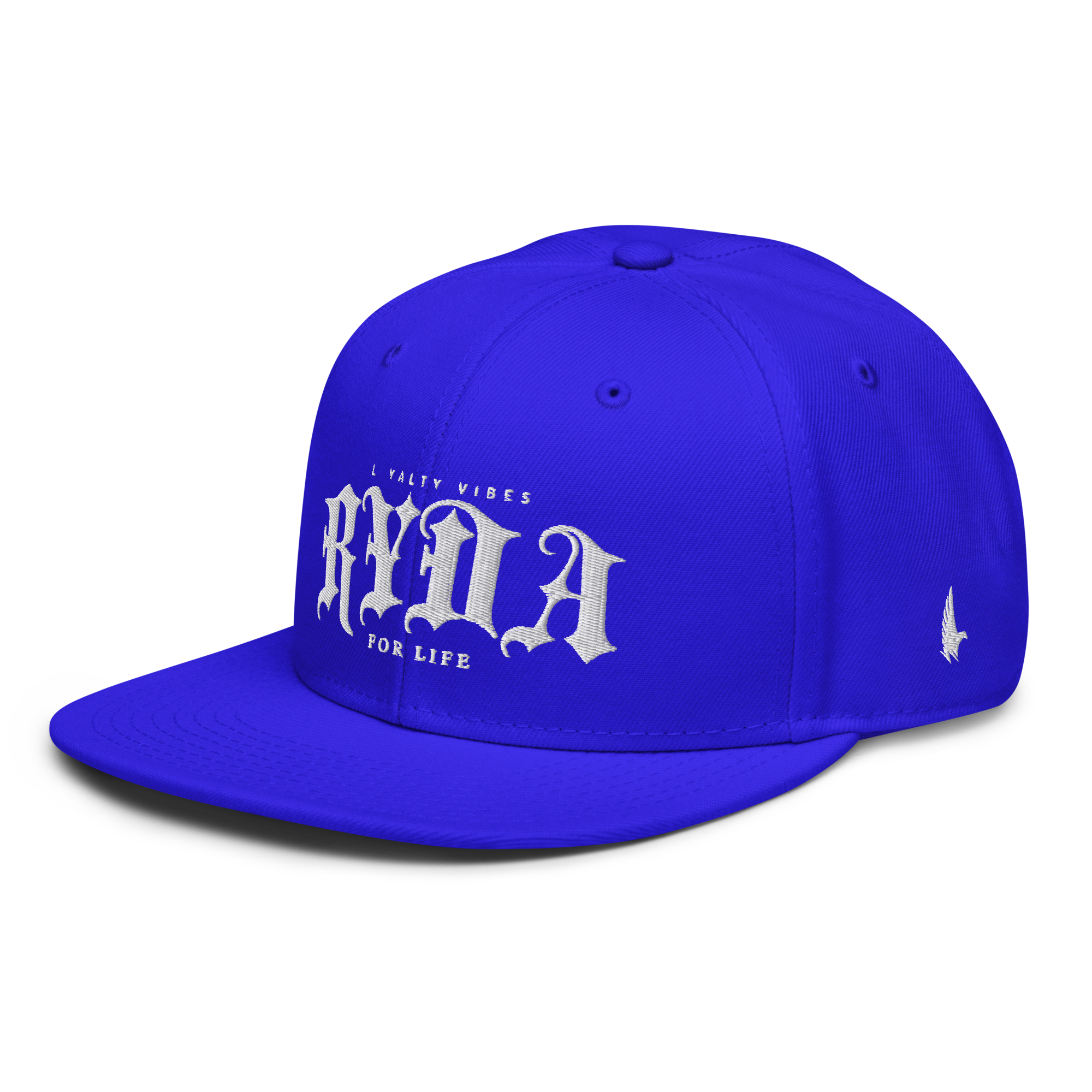 Ryda For Life Snapback Hat - Blue/White - Loyalty Vibes