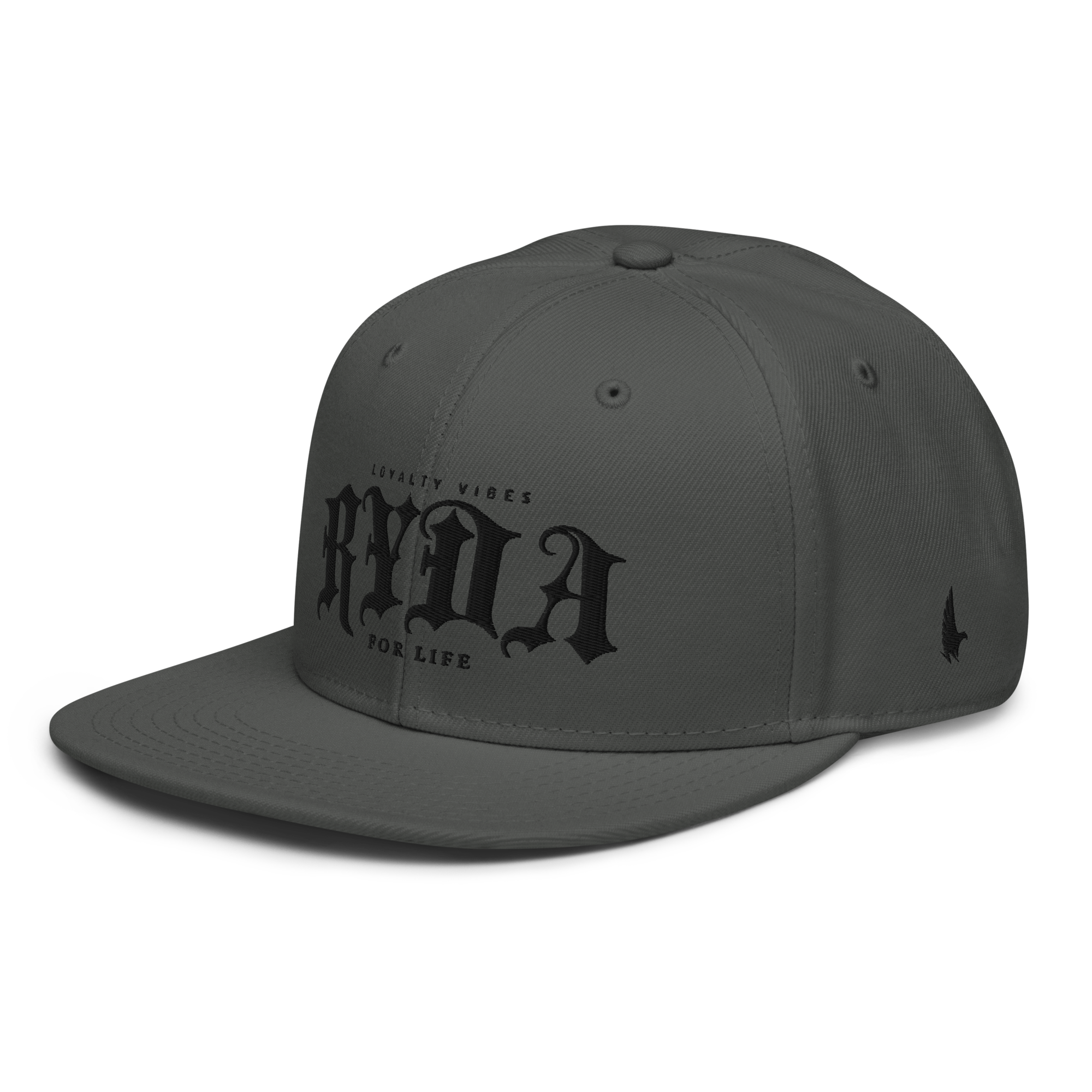Ryda For Life Snapback Hat - Charcoal Gray - Loyalty Vibes