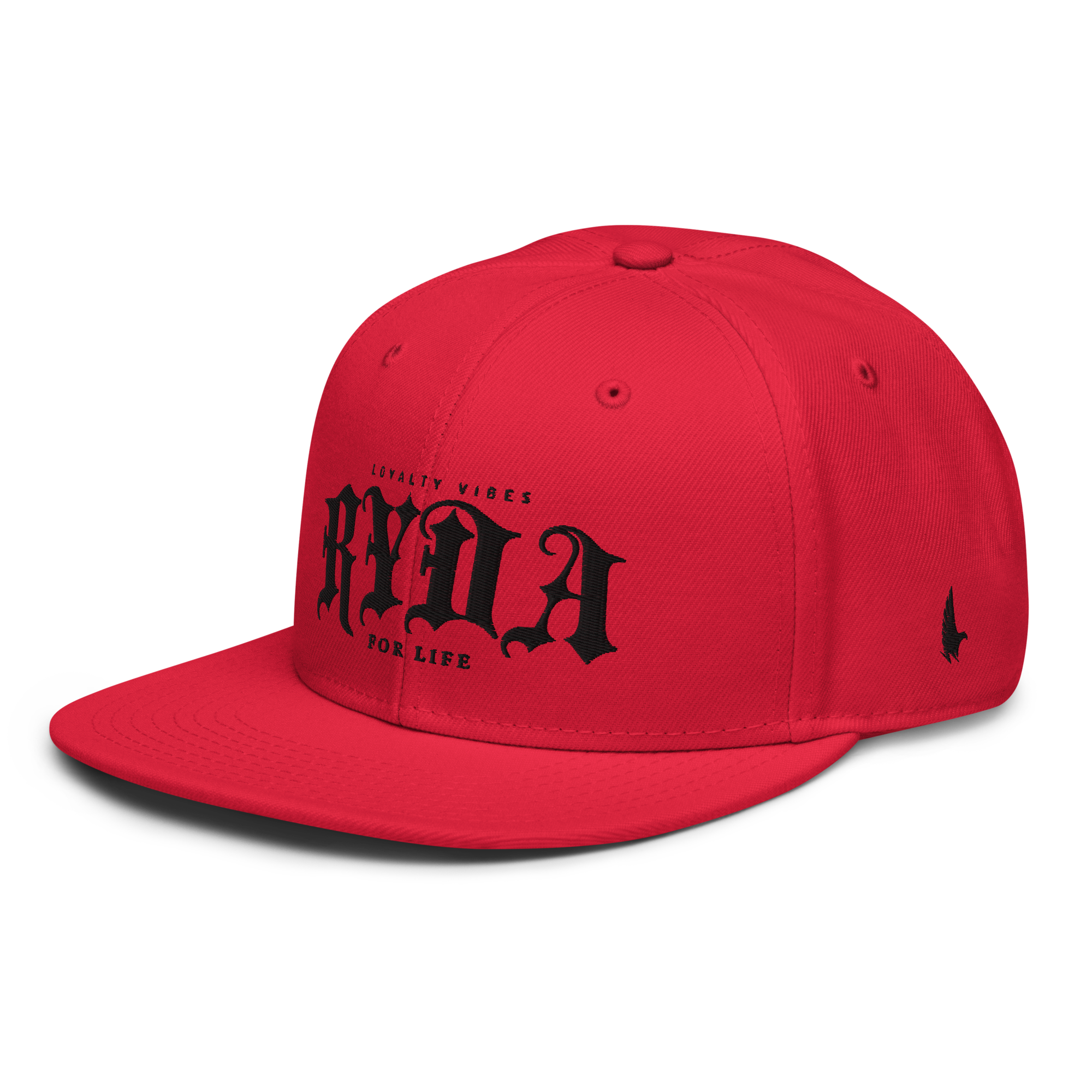 Ryda For Life Snapback Hat - Red/Black - Loyalty Vibes