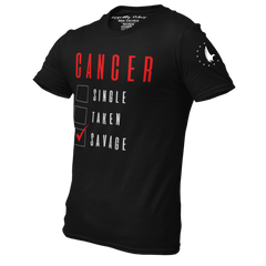 Savage Cancer Graphic T-Shirt Black - Loyalty Vibes