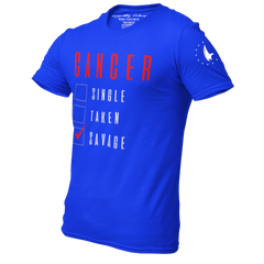 Savage Cancer Graphic T-Shirt Blue - Loyalty Vibes