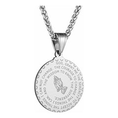 Serenity Prayer Necklace Silver - Loyalty Vibes