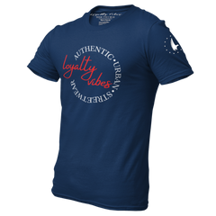 Slider Logo Graphic Tee Navy Blue - Loyalty Vibes
