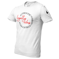 Slider Logo Graphic Tee White - Loyalty Vibes