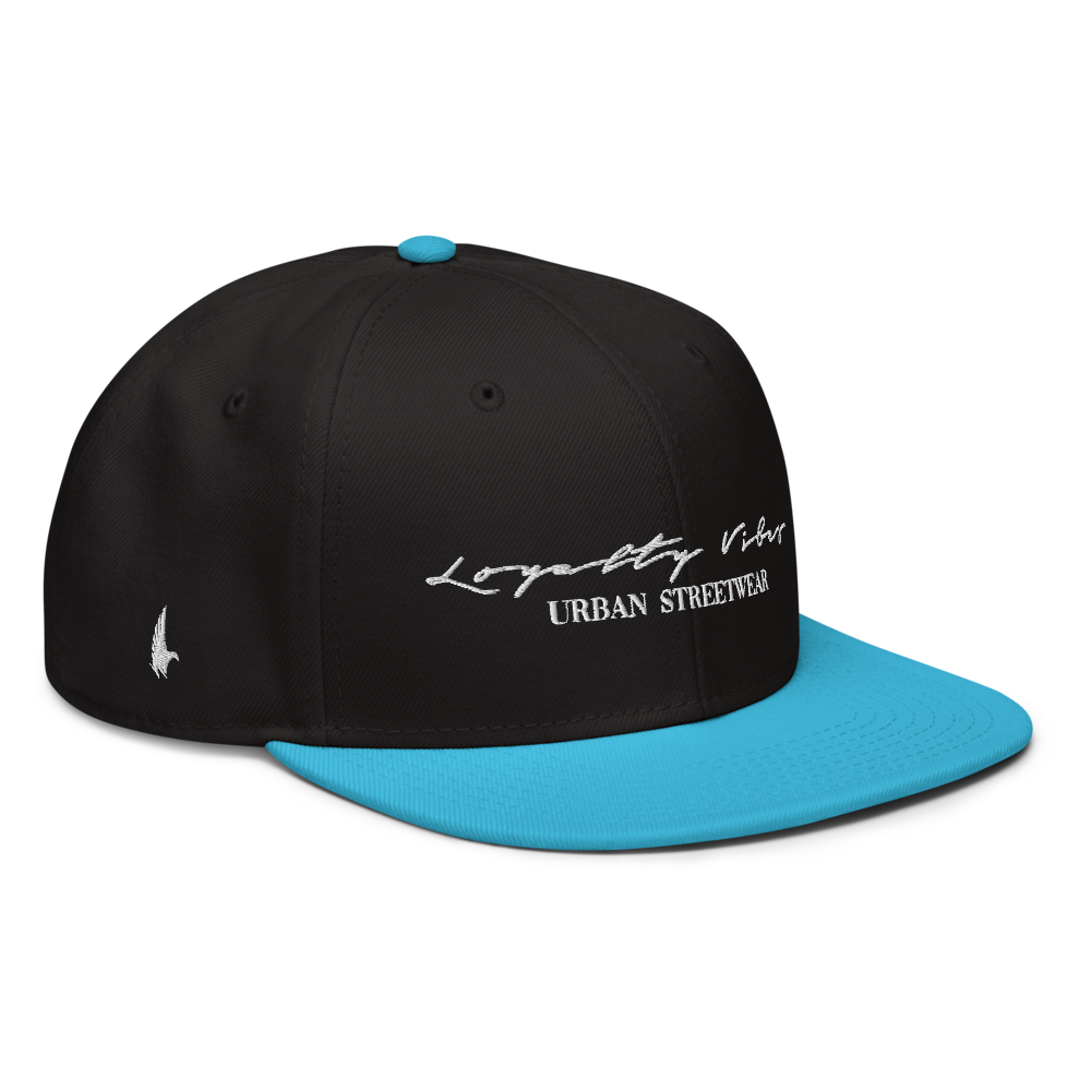Classic Logo Snapback Hat - Aqua blue / Black / Black - Loyalty Vibes