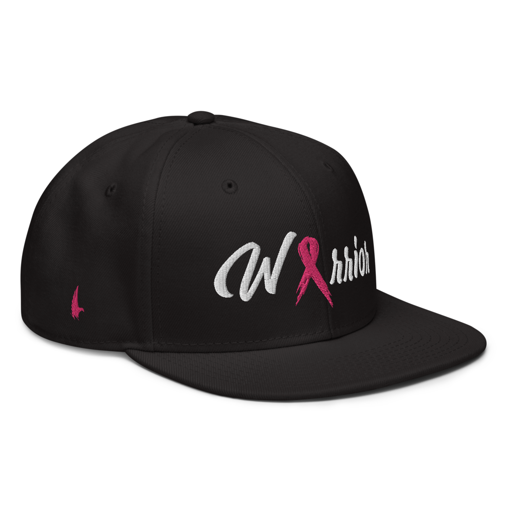 Breast Cancer Warrior Snapback Hat Black - Loyalty Vibes