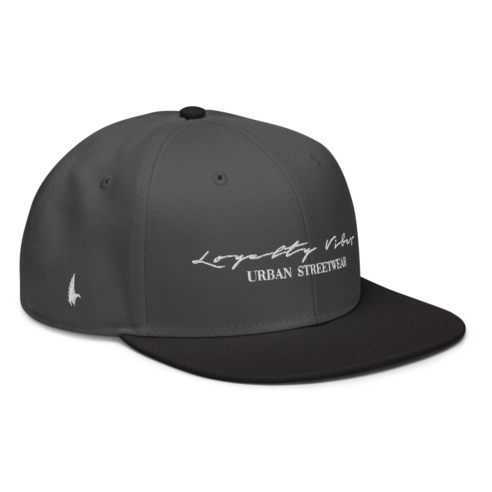 Classic Logo Snapback Hat - Black / Charcoal gray / Charcoal gray - Loyalty Vibes