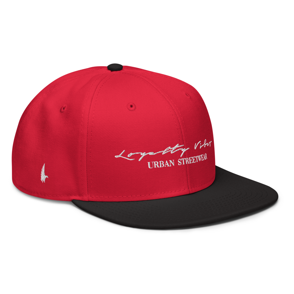 Classic Logo Snapback Hat - Black / Red / Red - Loyalty Vibes