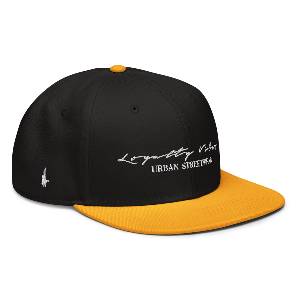 Classic Logo Snapback Hat - Gold / Black / Black - Loyalty Vibes