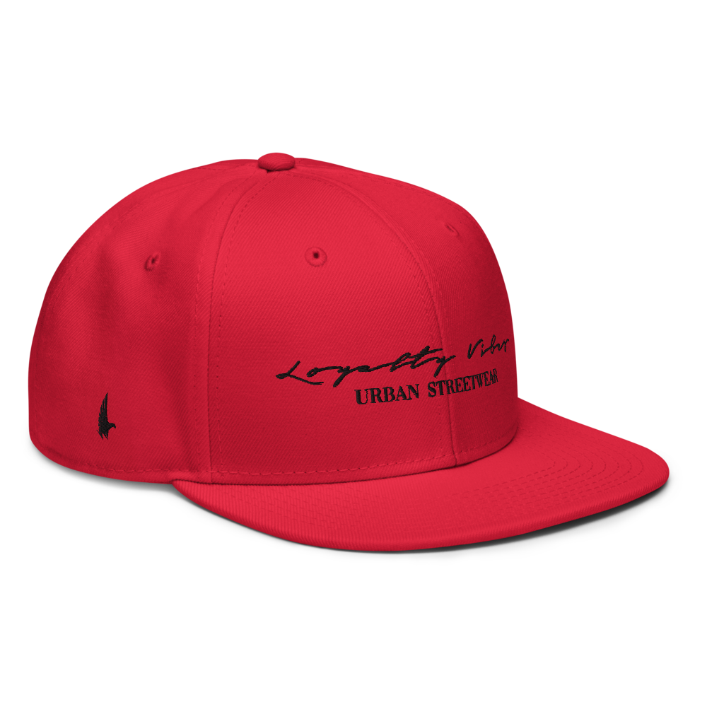 Classic Logo Snapback Hat Red - Loyalty Vibes