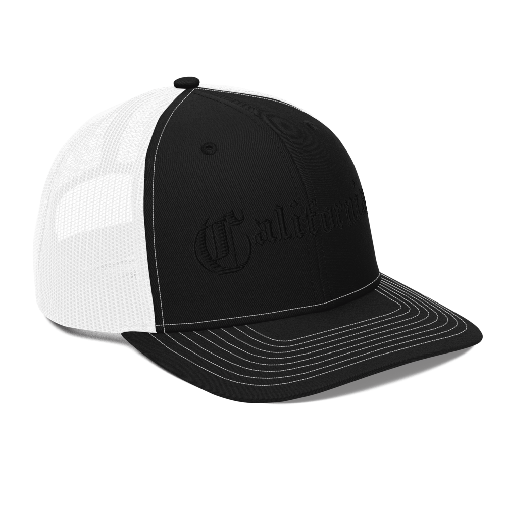 California Trucker Hat - Black / White - Loyalty Vibes