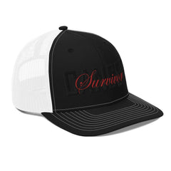 Cancer Survivor Trucker Hat Black White - Loyalty Vibes