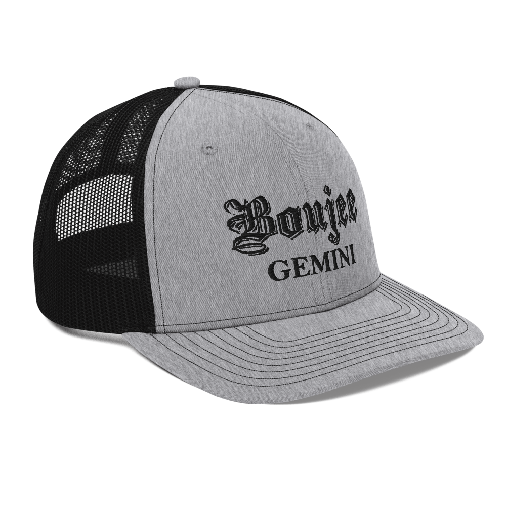 Boujee Gemini Trucker Hat - Heather Grey / Black OS - Loyalty Vibes