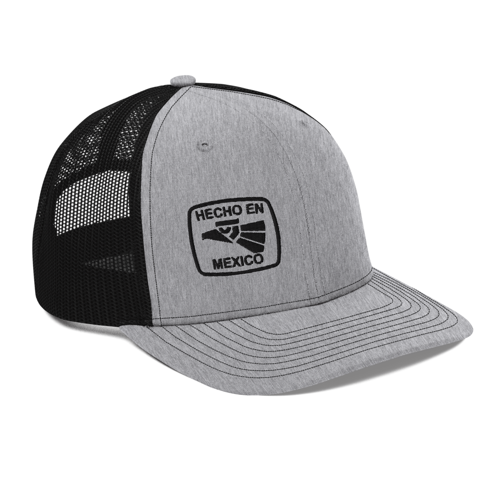 Hecho En Mexico Trucker Hat Heather Grey Black - Loyalty Vibes