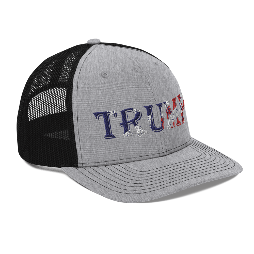 American Trump Trucker Hat Heather Grey / Black - Loyalty Vibes