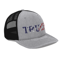 American Trump Trucker Hat - Heather Grey / Black - Loyalty Vibes