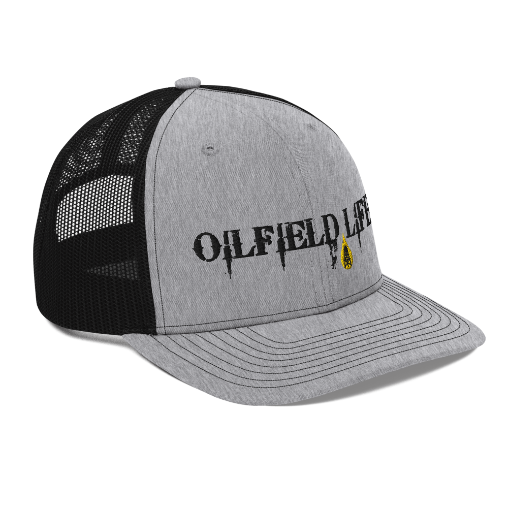 Oilfield Life Trucker Hat Heather Grey / Black - Loyalty Vibes