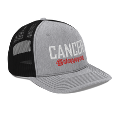 Cancer Survivor Tattoo Trucker Hat Heather Grey / Black - Loyalty Vibes