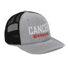 Cancer Survivor Tattoo Trucker Hat - Heather Grey / Black - Loyalty Vibes