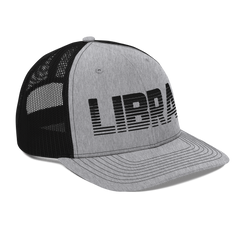 Libra Trucker Hat Heather Grey / Black - Loyalty Vibes