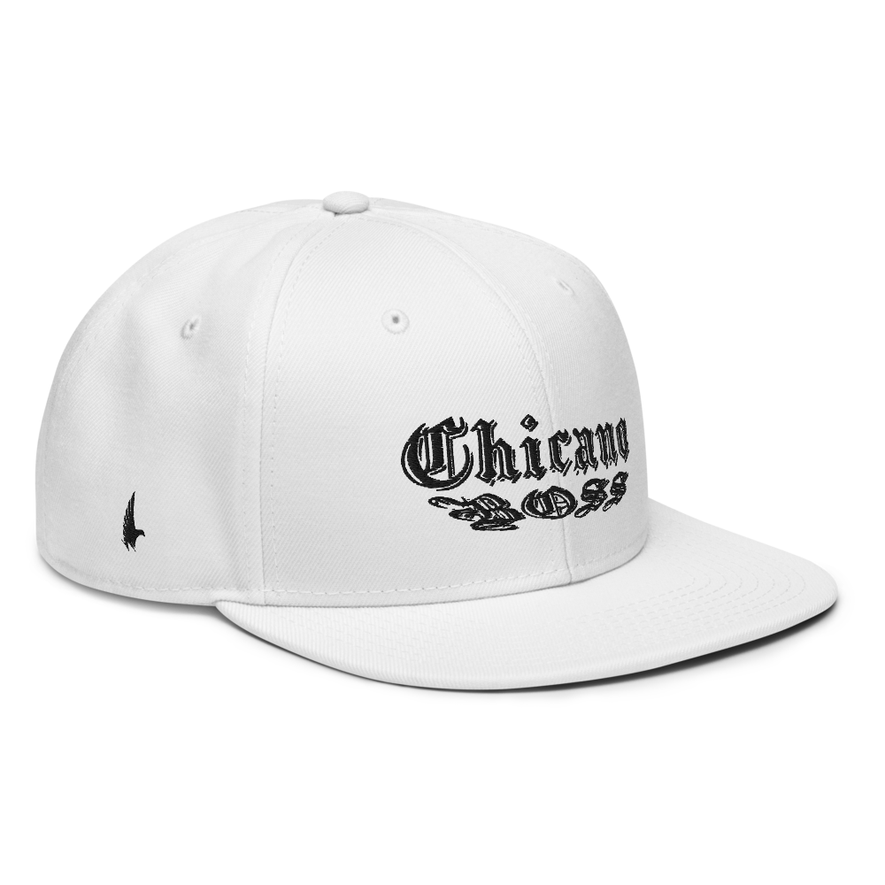 Chicano Boss Snapback Hat White OS - Loyalty Vibes