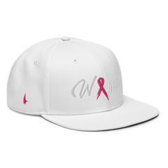 Breast Cancer Warrior Snapback Hat White - Loyalty Vibes