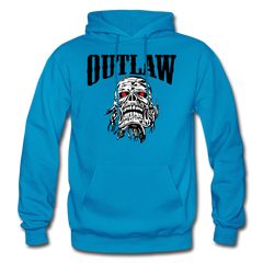Men's Outlaw Skull Hoodie turquoise - Loyalty Vibes