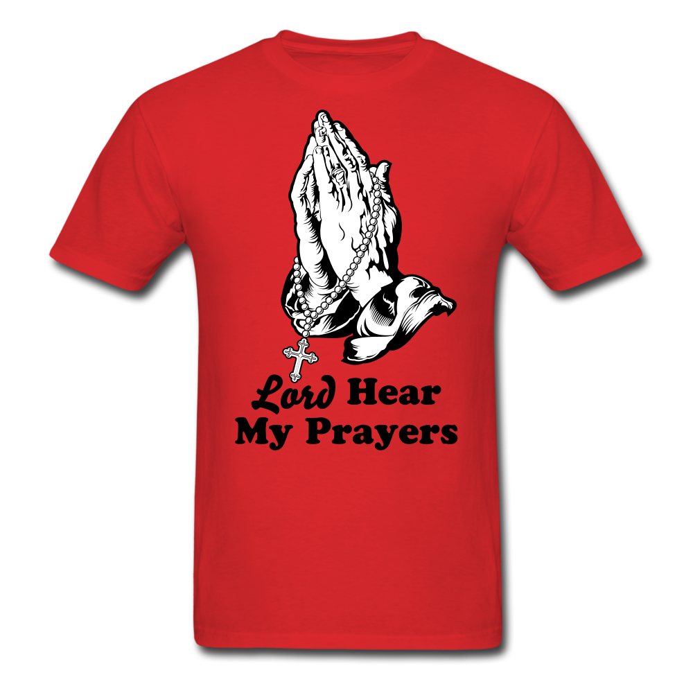 My Prayers Men's T-Shirt red - Loyalty Vibes