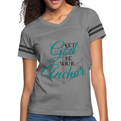 God Is My Anchor Christian T-Shirt heather gray charcoal Loyalty Vibes
