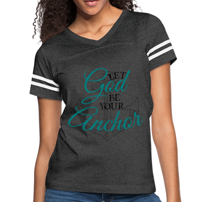God Is My Anchor Christian T-Shirt vintage smoke white Loyalty Vibes