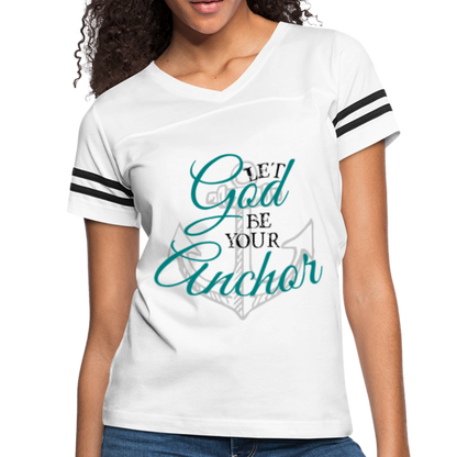 God Is My Anchor Christian T-Shirt white black Loyalty Vibes