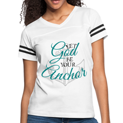 God Is My Anchor Christian T-Shirt white/black - Loyalty Vibes