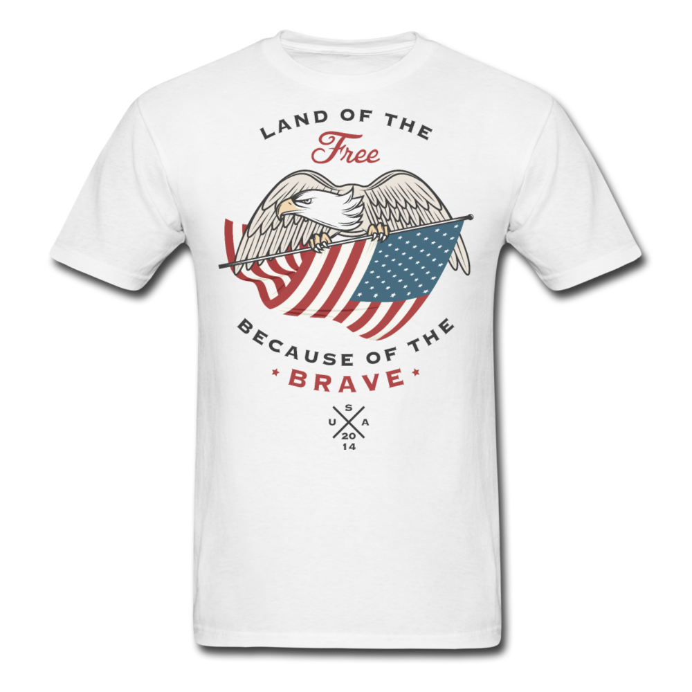 Land Of The Free Men's T-Shirt white - Loyalty Vibes