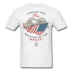 Land Of The Free Men's T-Shirt white - Loyalty Vibes