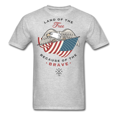 Land Of The Free Men's T-Shirt heather gray - Loyalty Vibes