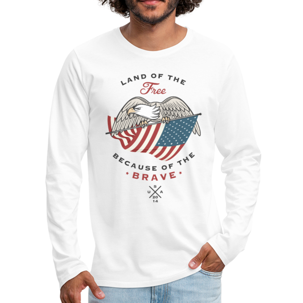 Land Of The Free Long Sleeve Shirt - white - Loyalty Vibes