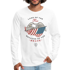 Land Of The Free Long Sleeve Shirt white - Loyalty Vibes