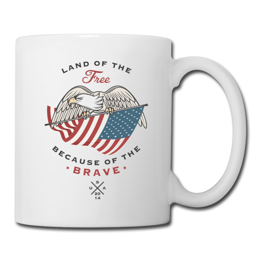 Land Of The Free Coffee Mug - white - Loyalty Vibes