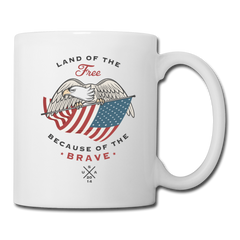 Land Of The Free Coffee Mug white - Loyalty Vibes