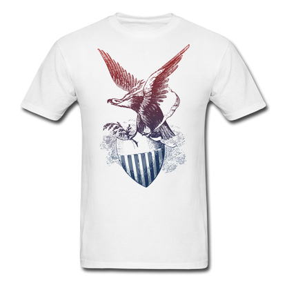 Loyalty Vibes Shield Of American Pride Men's T-Shirt white