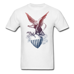 Shield Of American Pride Men's T-Shirt white - Loyalty Vibes
