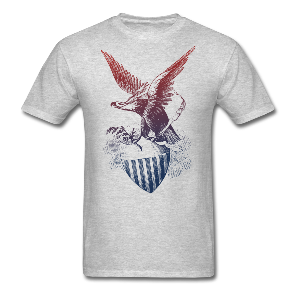 Shield Of American Pride Men's T-Shirt heather gray - Loyalty Vibes