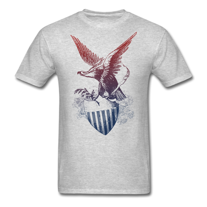 Loyalty Vibes Shield Of American Pride Men's T-Shirt heather gray