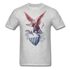 Shield Of American Pride Men's T-Shirt heather gray - Loyalty Vibes