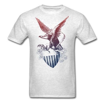Loyalty Vibes Shield Of American Pride Men's T-Shirt light heather gray
