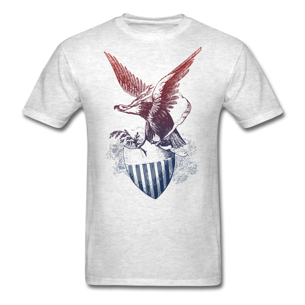 Shield Of American Pride Men's T-Shirt light heather gray - Loyalty Vibes
