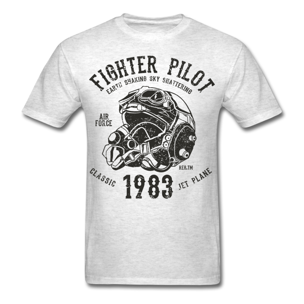 Fighter Jet Shirt Heather Grey - Loyalty Vibes