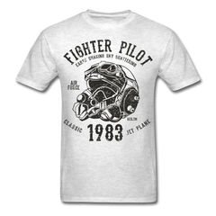 Fighter Jet Shirt Heather Grey - Loyalty Vibes